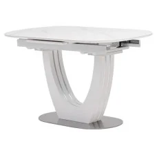 Ceramic table TML-866 white marble